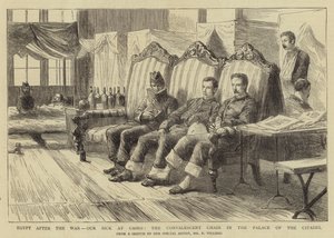 Ägypten nach dem Krieg, Unsere Kranken in Kairo, der Genesungsstuhl im Palast der Zitadelle von Frederic Villiers